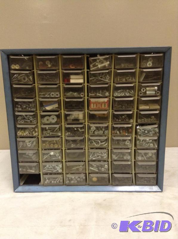 lot 25 image: Lot of parts bin with contents