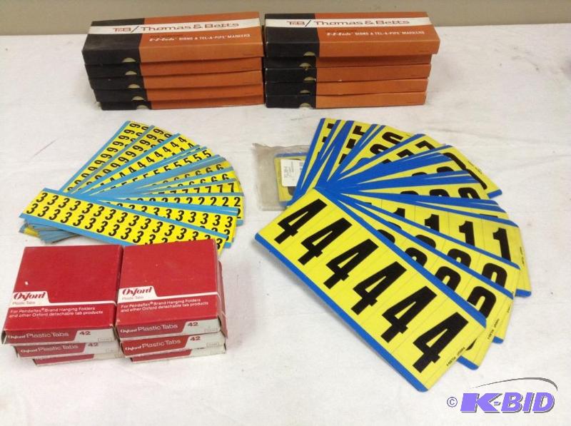 lot 6 image: T & B Self Adhering EZ Code Signs & Tel-A-Pipe Markers