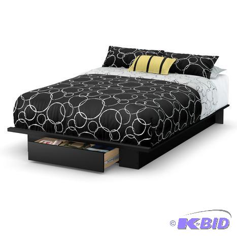 lot 31 image: FullQueen Platform Bed (5460) with drawer