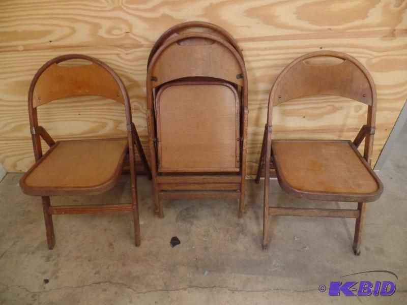 4 Antique Bentwood Folding Chairs
