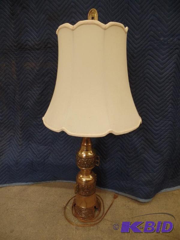 Asian Style Brass Table Lamp
