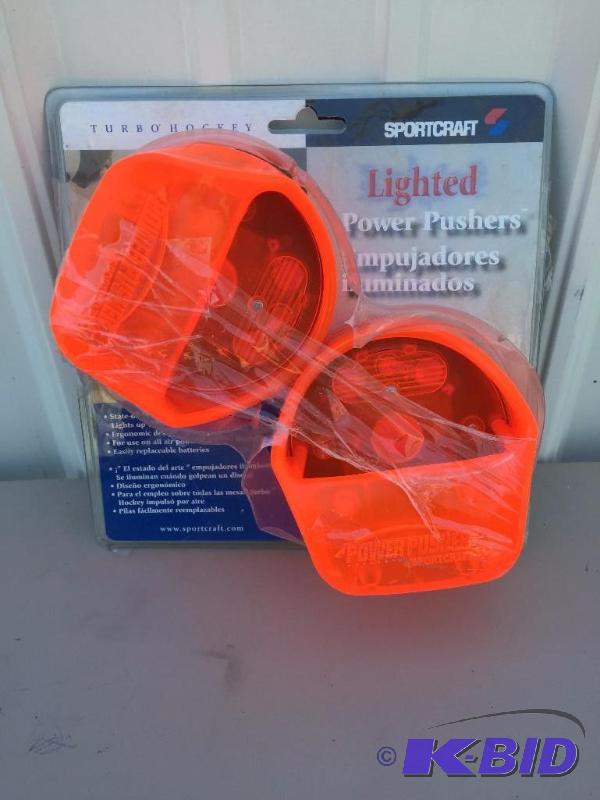 Lighted Power Pushers for Air Hockey