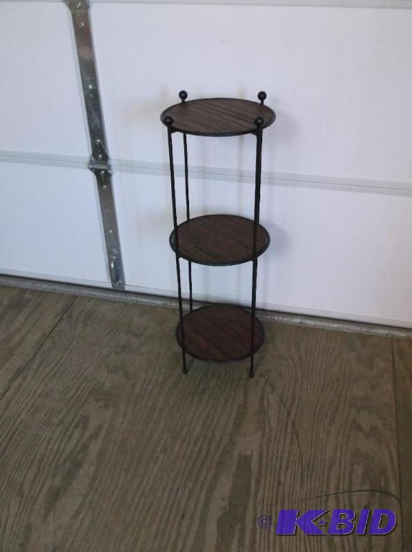 Nice 3 tier rod iron stand measuring 12&quot...