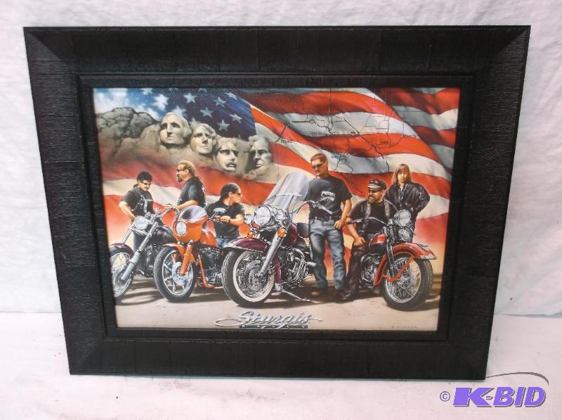 Sturgis Rally framed print by D. Hatala measu...