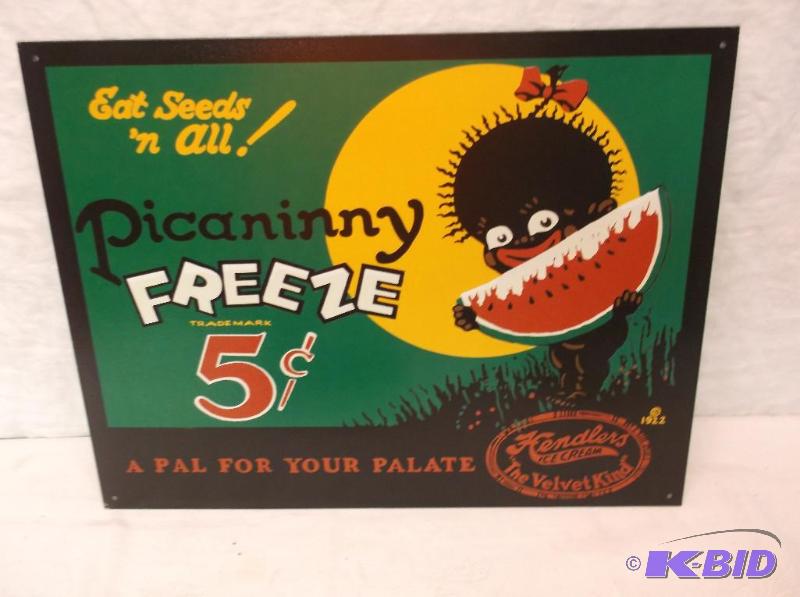 Collectable Picaninny Freezy sign measuring 1...