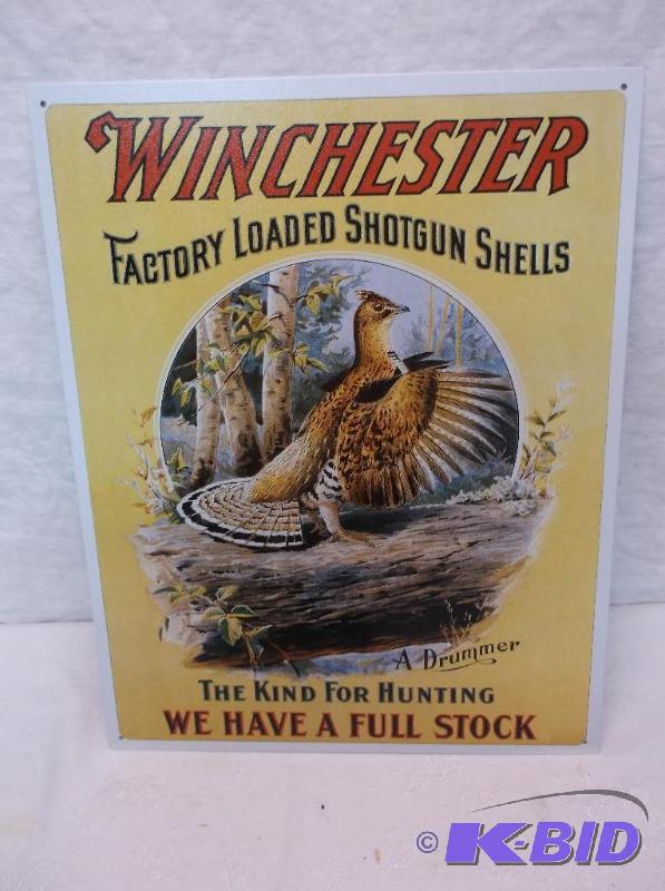 Collectable Winchester sign measuring 12 12&...