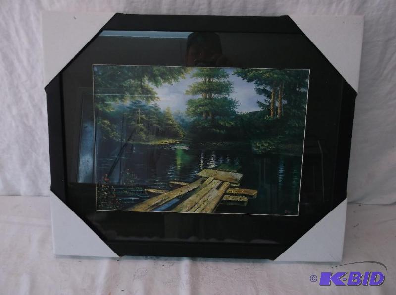 Beautiful framed scenery print measuring 21 1...