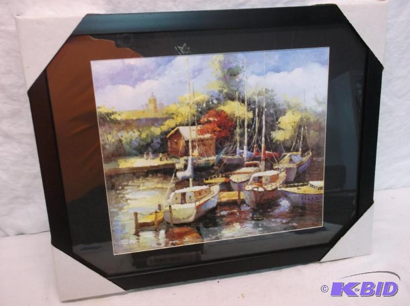 Beautiful framed scenery print measuring 19 5...