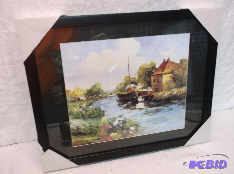 Beautiful framed scenery print measuring 19 5...