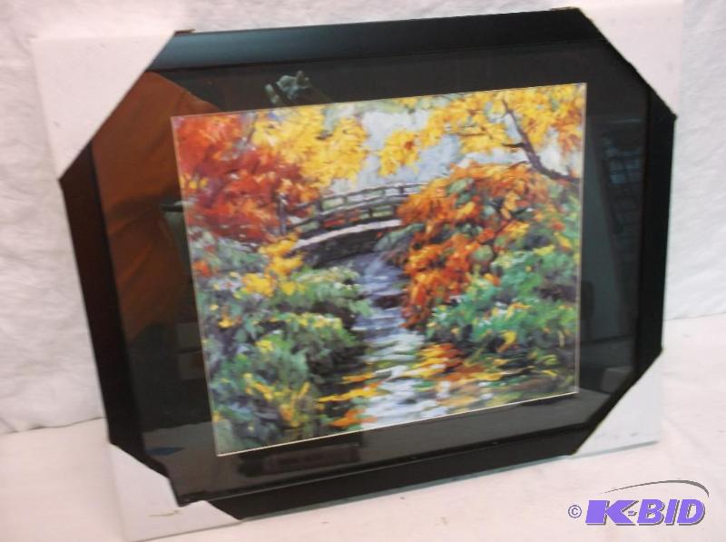 Beautiful framed scenery print measuring 19 5...