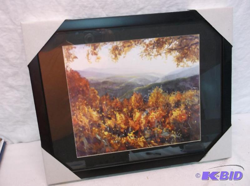 Beautiful framed scenery print measuring 19 5...