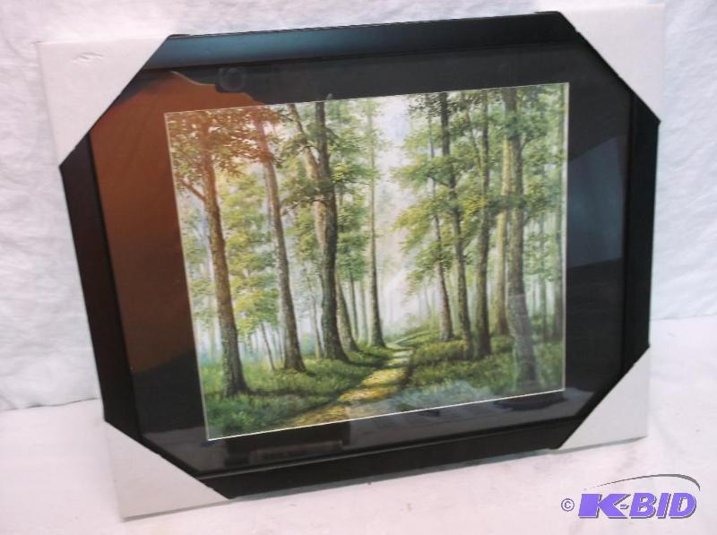 Beautiful framed scenery print measuring 19 5...