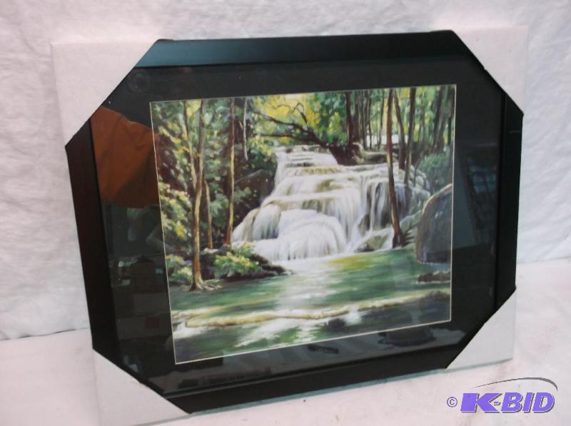 Beautiful framed scenery print measuring 19 5...