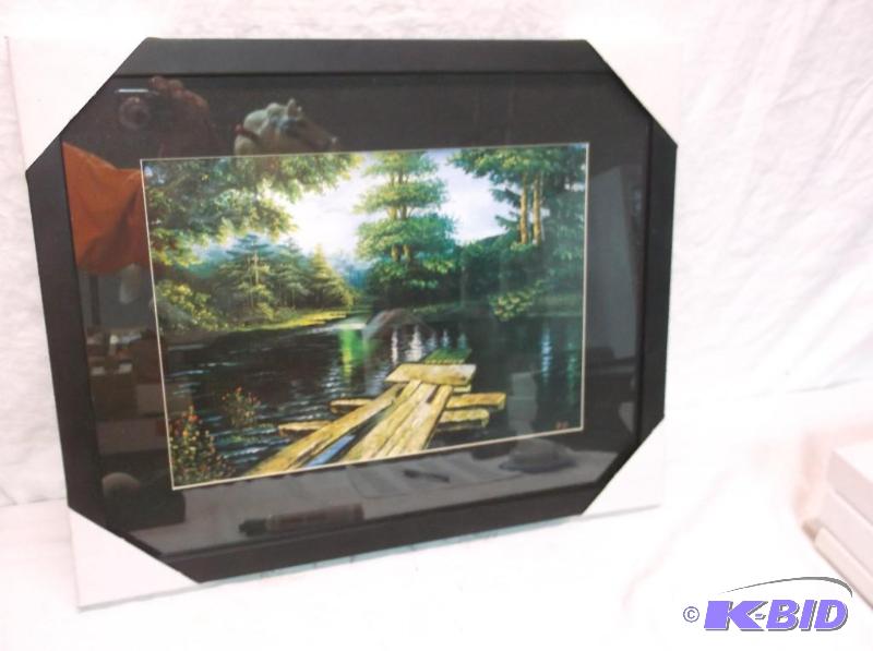 Beautiful framed scenery print measuring 21 1...