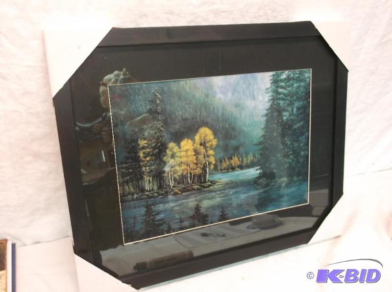 Beautiful framed scenery print measuring 21 1...