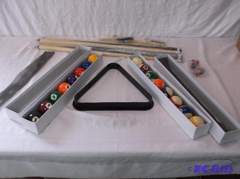 New in box and package pool table accessories...