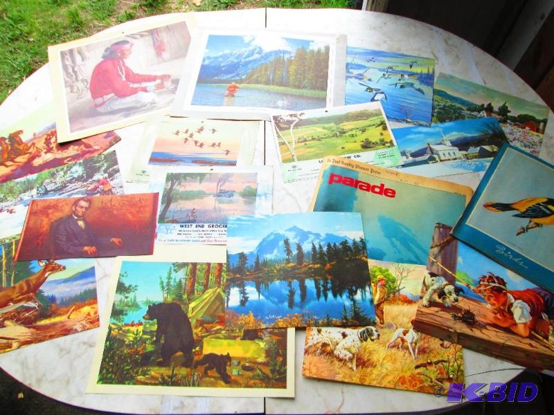 lot 127 image: Lot of assorted vintage pictures and books...