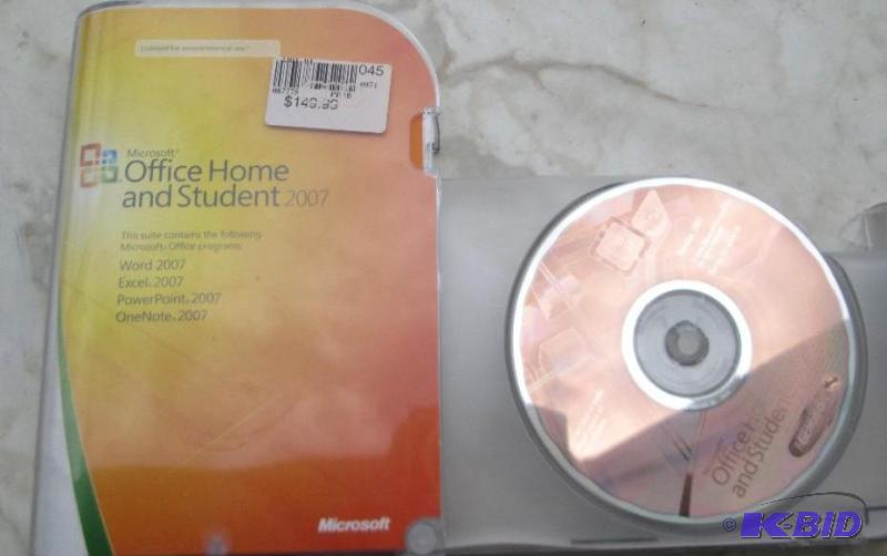 lot 184 image: Microsoft Home and Office 2007 CD Rom with pr...