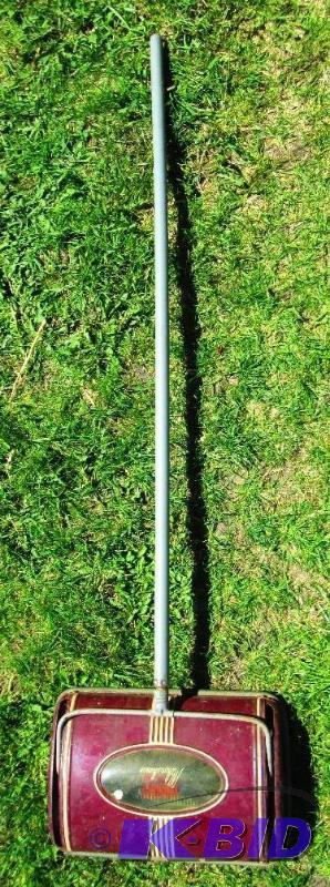 lot 2 image: Vintage push broom vacuum...