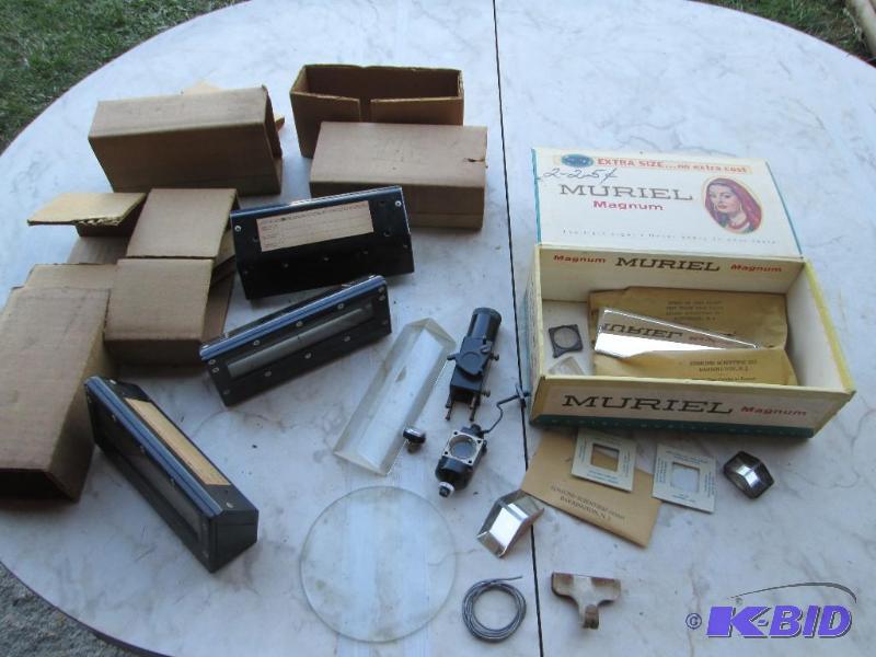 lot 56 image: Lot of vintage prisms and periscope heads...