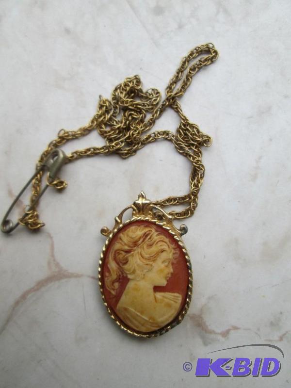 lot 96 image: Cameo on a chain...