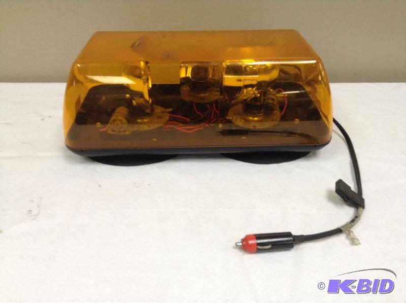 Ecco 5315A-VM Amber Mini Emergency Halogen Rotater Warning Bar - Magnetic Mount