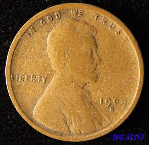 1909 S LINCOLN WHEAT CENT VG KEY DATE COIN