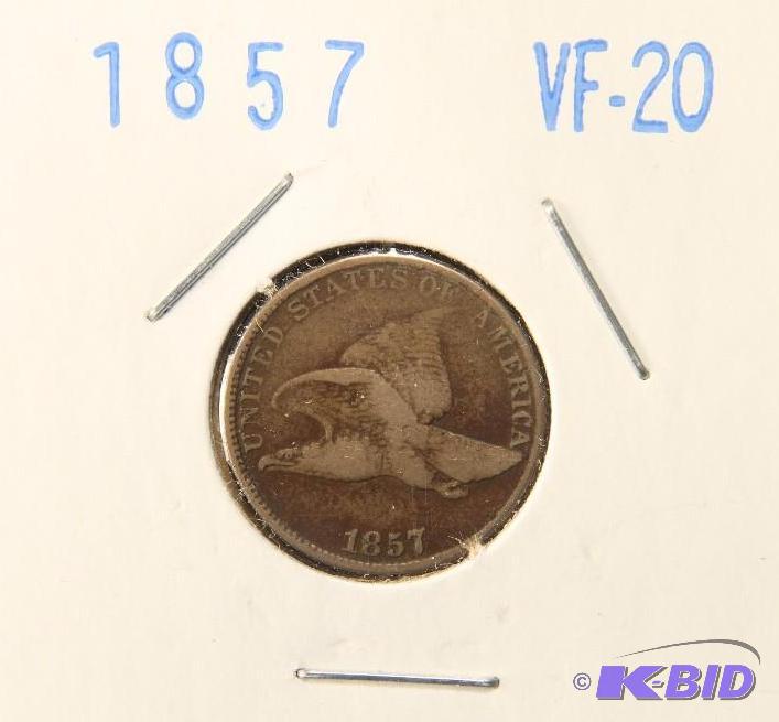 1857 FLYING EAGLE CENT VF