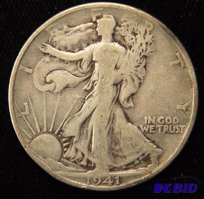 1941 S WALKING LIBERTY SILVER HALF DOLLAR