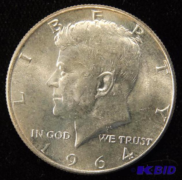 1964 KENNEDY SILVER HALF DOLLAR CHOICE BU UNC