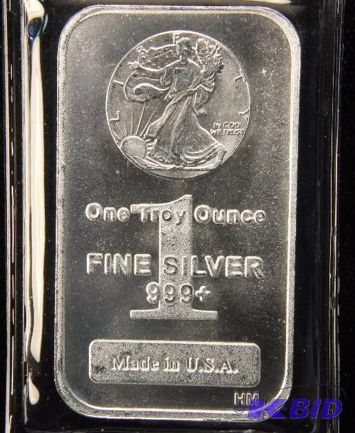1 TROY Oz. 999 FINE SILVER BAR MADE IN THE U.S.A.