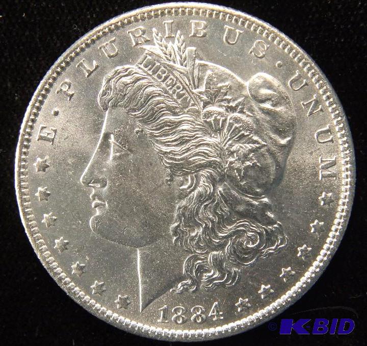 1884-O MORGAN SILVER DOLLAR CHOICE BU UNC