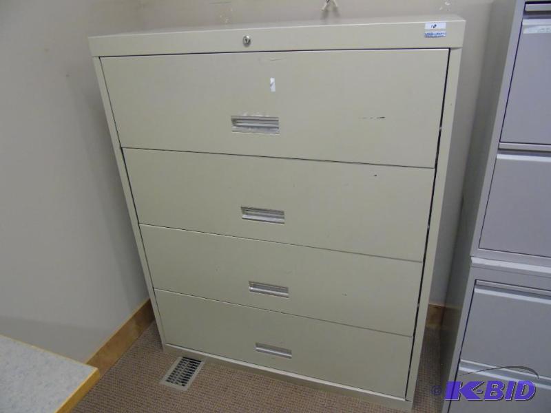 lot 10 image: Steelcraft 4-drawer lateral file