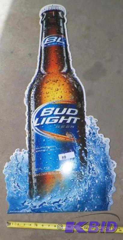 lot 110 image: Metal Sign Bud Light