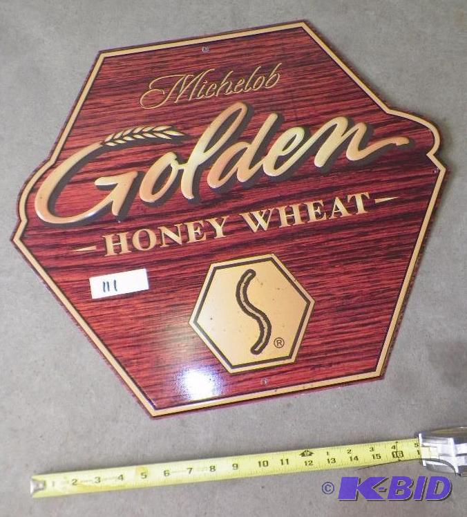 lot 111 image: Metal Sign Mich Golden