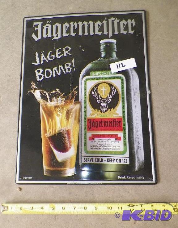 lot 112 image: Metal Sign Jgermeister