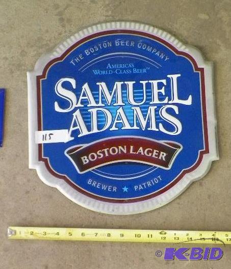 lot 115 image: Metal Sign Sam Adams