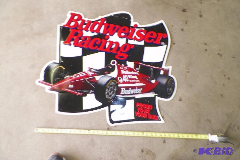 lot 124 image: Metal Sign Bud Racing
