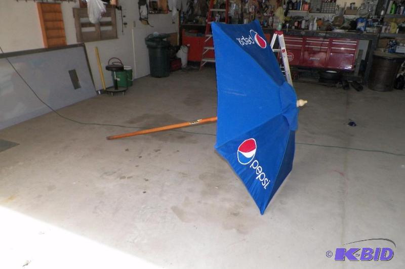 lot 136 image: Pepsi Deck Umbrella