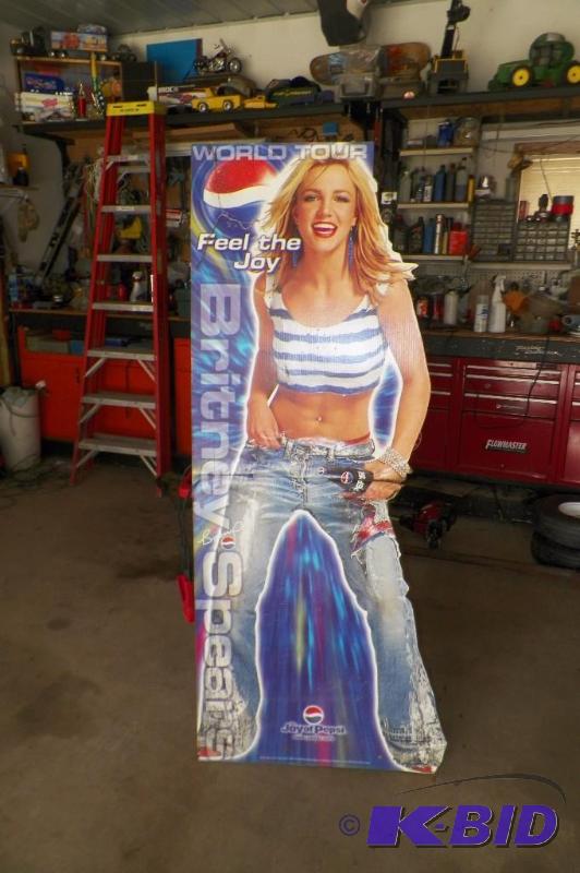 lot 138 image: Britney Spears Stand Up Sign - does have some water damage