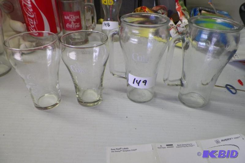 lot 149 image: 4 Coke Glasses