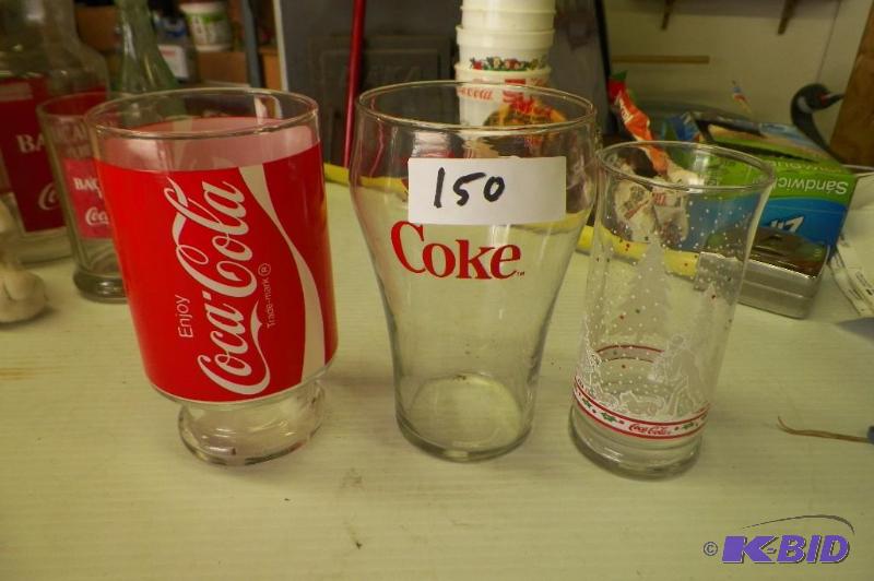 lot 150 image: 3 Coke Glasses