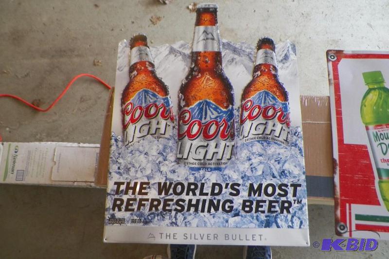 lot 161 image: Metal Coors Light Metal Sign