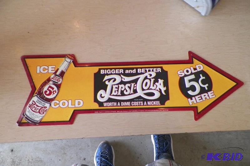 lot 166 image: Pepsi Metal Sign