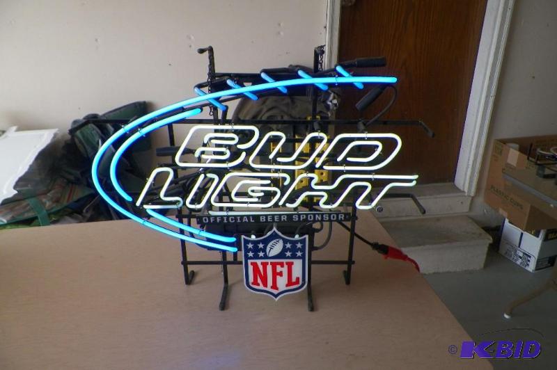 lot 167 image: Bud Lite Neon NFL Sign - Tested and works fine