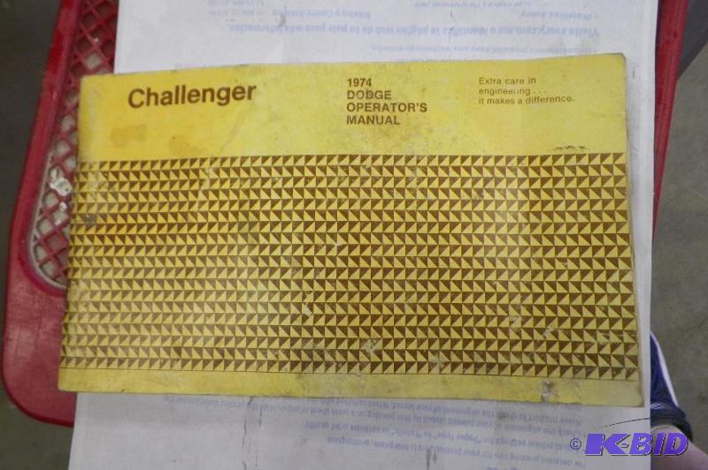 lot 27 image: 1974 Challenger Operators manual