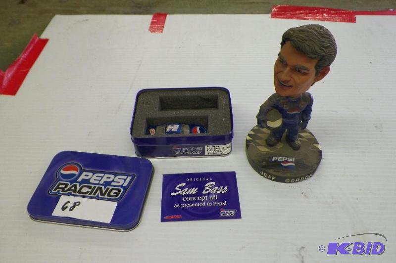 lot 68 image: Jeff Gordon Car & Bobble Head