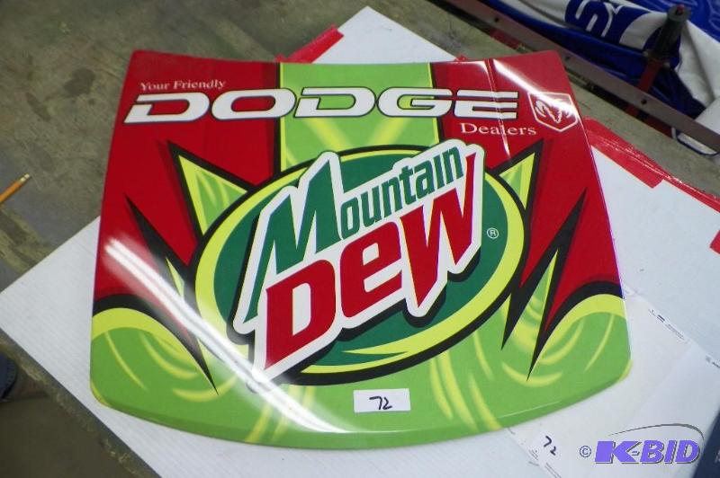 lot 72 image: Mountain Dew Race Hood Metal