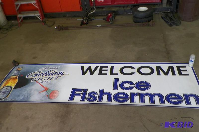lot 92 image: Ice Fishing Banner