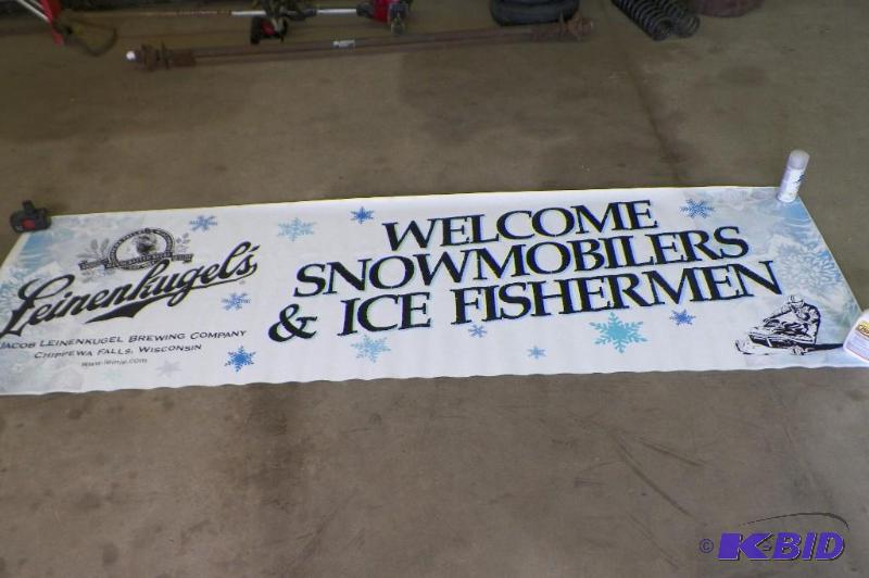 lot 94 image: Snowmobile and Ice Fisherman Banners